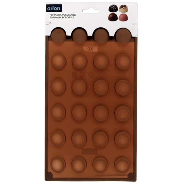 Brun silikoneform til praliner og chokolader 30x17,5x1,5 cm
