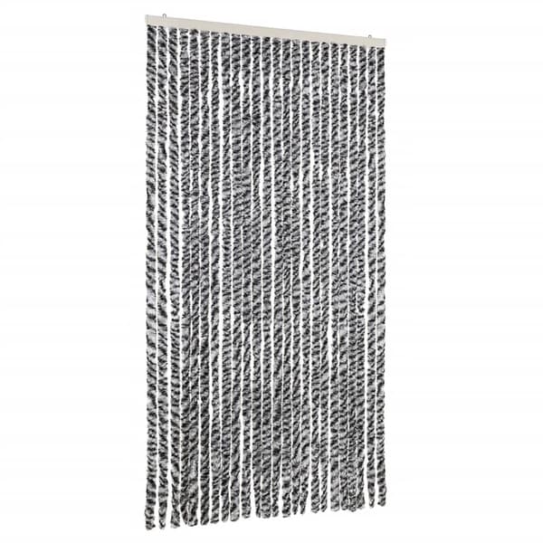 vidaXL insektnet, grå, sort og hvid, 100x200, chenille