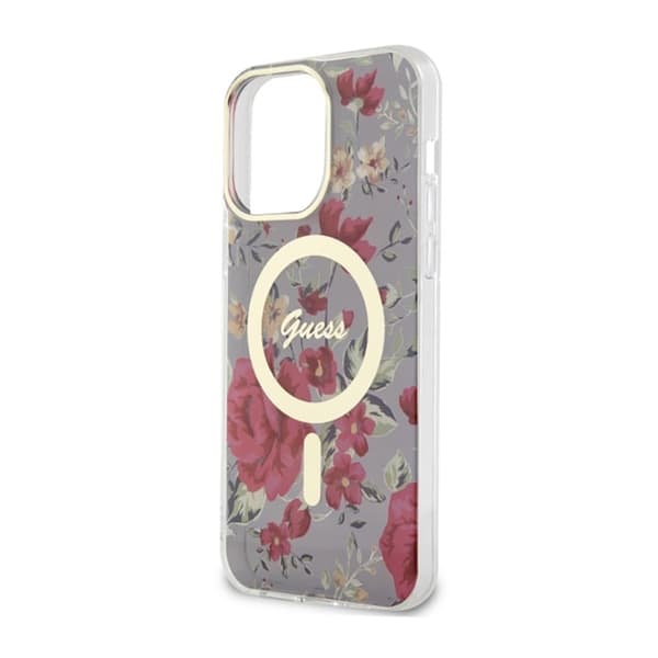Guess Flower MagSafe - iPhone 14 Pro Max-skal (grönt)