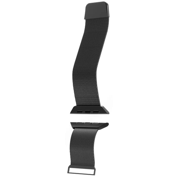 Puro 'MILANESE' urrem til Apple Watch 42-44-45-49m, sort