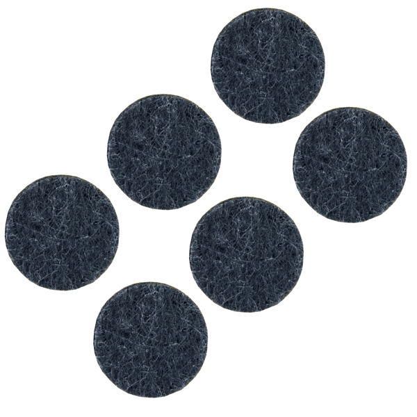 Filtpad självhäftande diameter 45 mm svarta 500 g/m2 förpackning 6 st BASIC