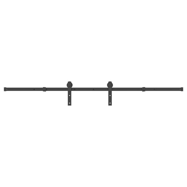 vidaXL Skjutdörrsinstallationssystem 213,5 cm stål svart