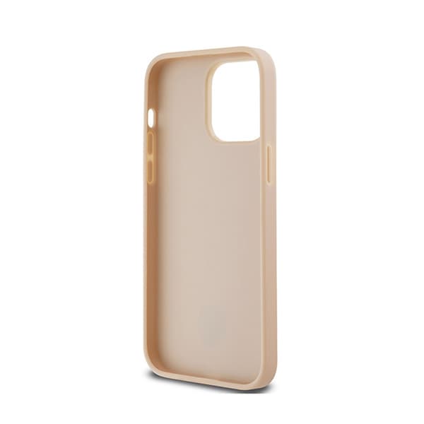 DKNY Læder Ternet Mono Mønster & Trykte Striber - iPhone 14 Pro Max Etui (Pink)