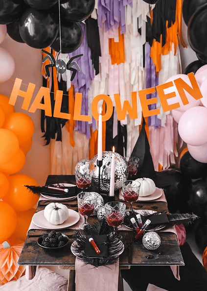 Halloweenbanderoll 2,5 m orange