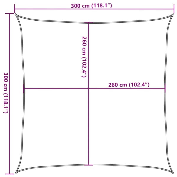 vidaXL Skuggsegel ljusgrått 3x3 m 100 % polyester