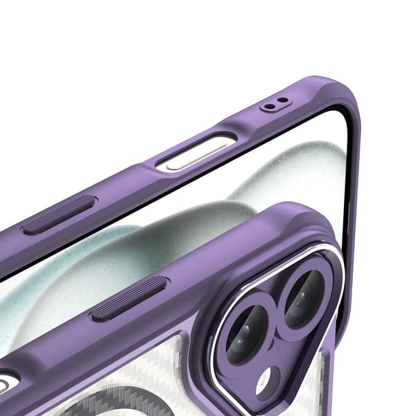 Leading Series MagSafe Silikone Etui til iPhone 16 Plus – Lilla