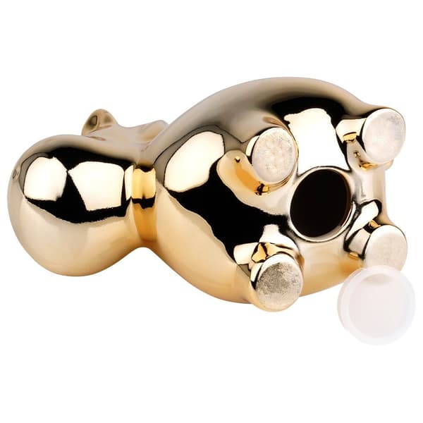 Sparegris keramisk guld spejl 18x10,5 cm
