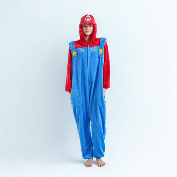 Kigurumi-pyjamaskostume Super Mario M: 155 - 165 cm