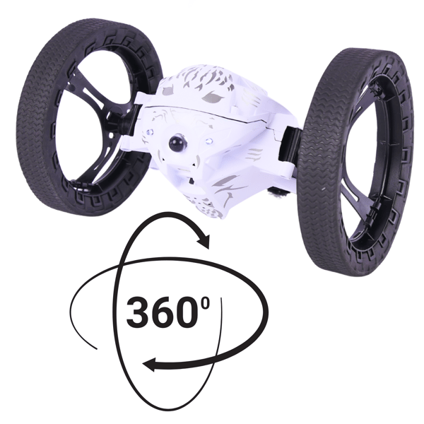Bil Fjärrstyrd Bil 360 Rotation LED Hoppande 80c Studsande