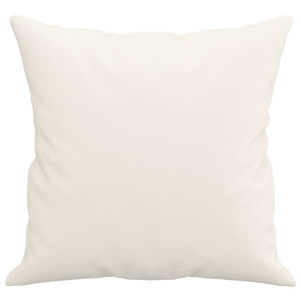 vidaXL Kuddar, 2 st, Creme, 40x40 cm, Konstläder
