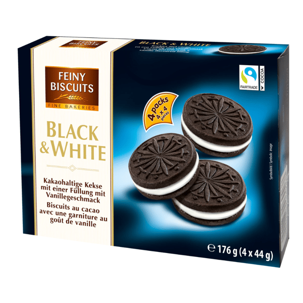 Feiny Kiks Sort & Hvide Småkager 176 g
