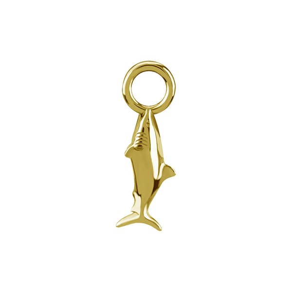 Vedhæng - CoCr NF - haj - guld - D-095