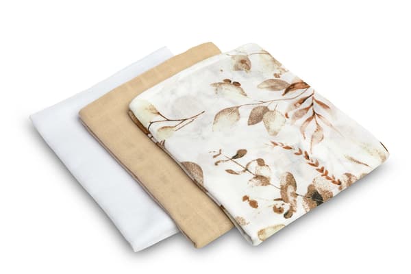 BEIGE MUSLIN-BLEER (Pakke - 3 stk.)
