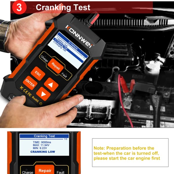 Konnwei KW520 bilakumulatortester
