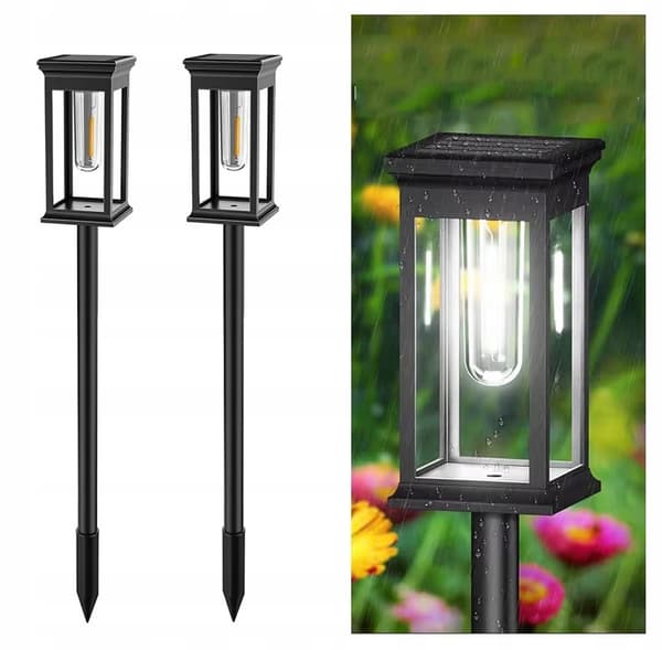 Solcellslampor för trädgården, LED-solcellslampor, 2 stycken