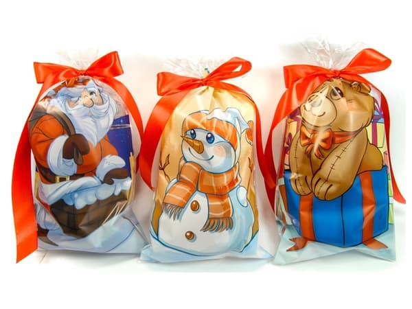 Plastikposer jul dobbeltsidet tryk 20x35cm
