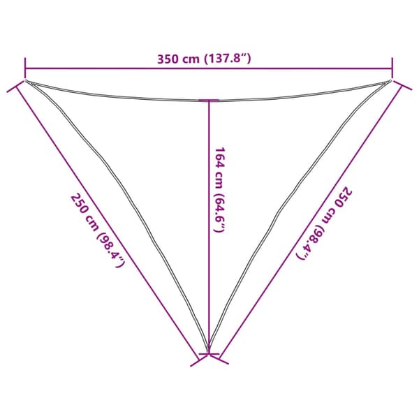 vidaXL skyggesejl lysegrå 2,5x2,5x3,5 m polyester