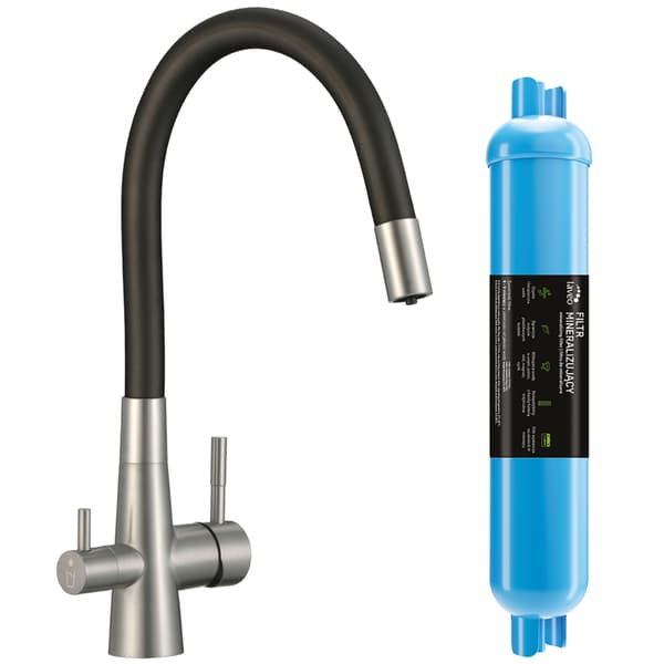 Diskblandare med flexibel tut + Mineraliserande filter Riveco Laveo