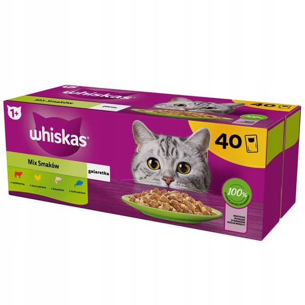Whiskas BLANDNING av smaker i gelé våtfoder för katter 80x85g