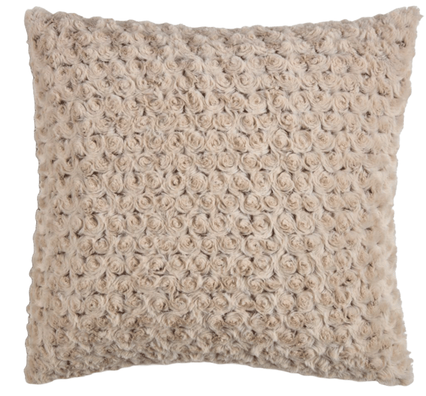 Set av ludna kuddar beige spiral ros 6 st