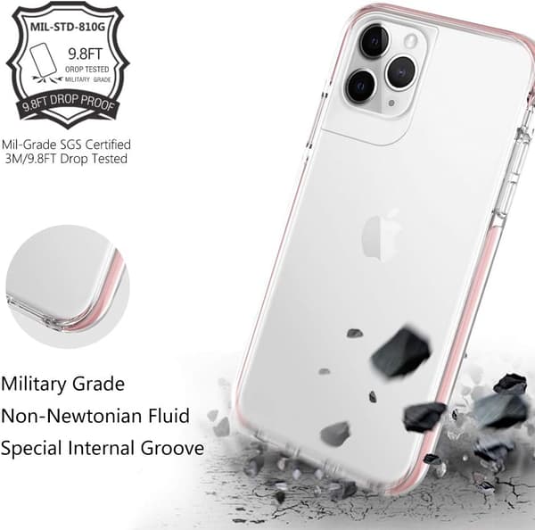 ETUI TIL APPLE IPHONE 11 PRO, GENNEM BAGSIDEN, SOLID, STÆRKE KANTER, LYSERØD