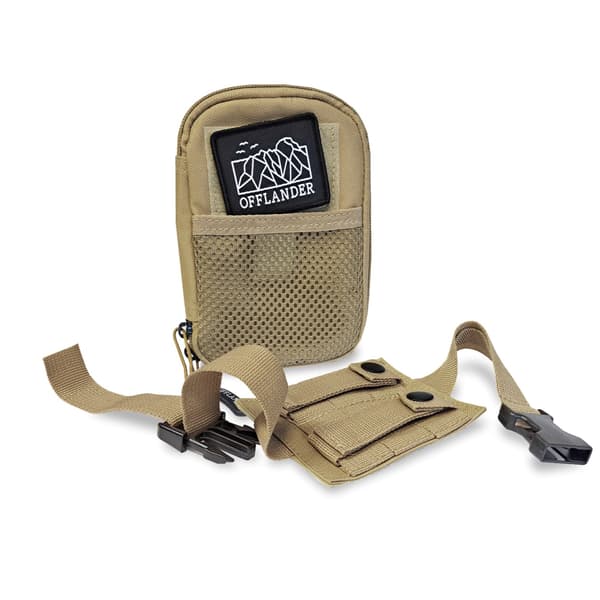 OFFLANDER taktisk MOLLE-pouch med velcro til dokumenter khaki