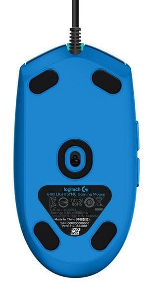 Logitech G102 Lightsync trådad mus blå