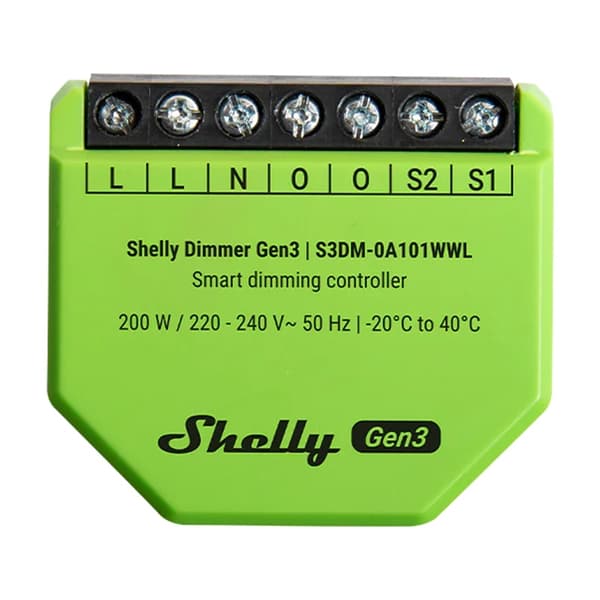 Shelly Dimmer Gen3 WiFi lysdæmper