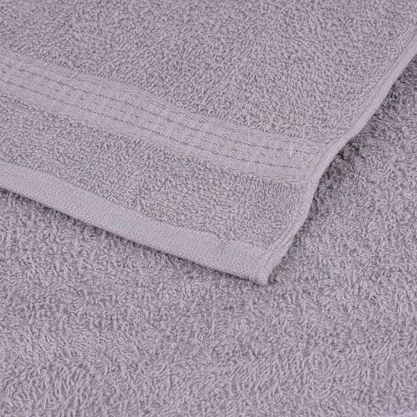 vidaXL Handdukar 10 st grå 50x100 cm 360 gsm 100% bomull