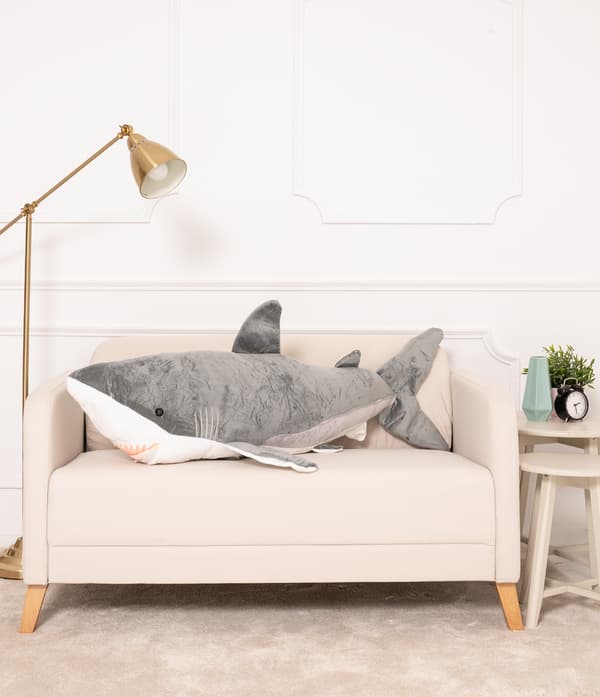 Nalle Gustaw Shark ADI harmaa 130cm
