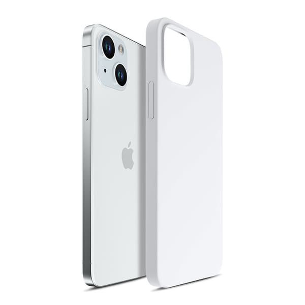 Apple iPhone 15 - 3mk Hardy Silikone MagCase Sølv-Hvid