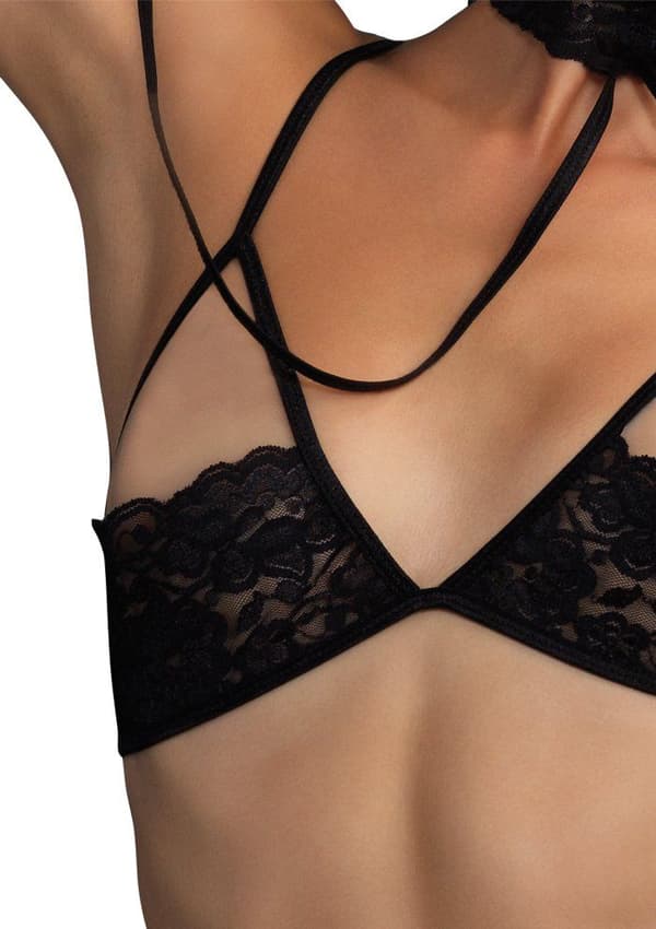 KINK LEG AVENUE SORT BLONDE ONESIZE EROTISK LINGERIESÆT