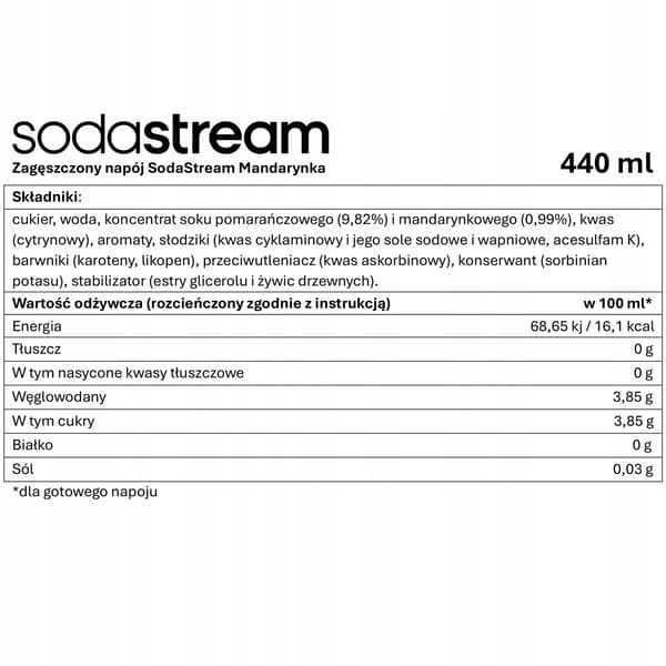 SODASTREAM Mirinda Zero + Mandarinsirupsæt til sodavandsfontæne 2 stk.