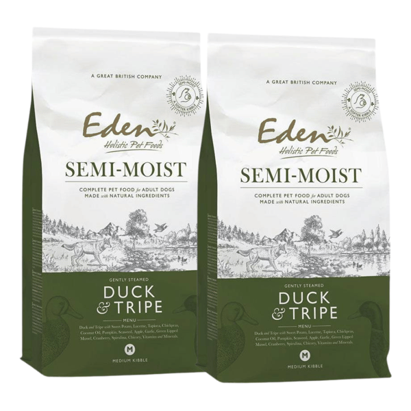 Eden Duck and Stomachs Semi-Moist Hundefoder 2x2 kg