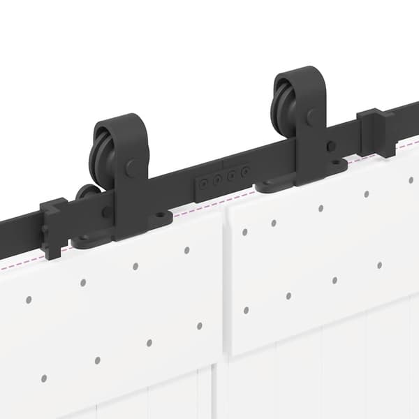 vidaXL monteringssystem til skydedør, 400 cm, stål, sort