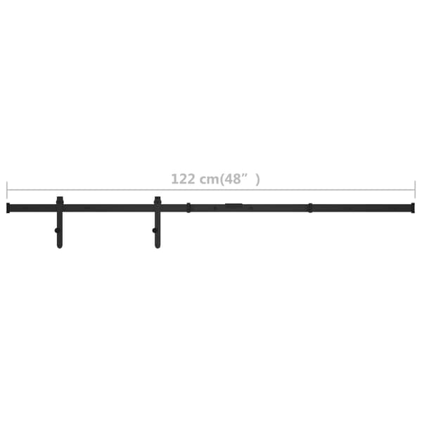 vidaXL skydedørsmonteringssystem til møbler, kulstofstål, 122 cm
