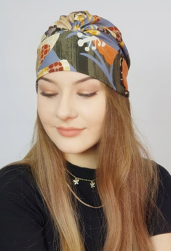 Dametørklæde Tess 239a bundet turban af viskose, også efter kemoterapi