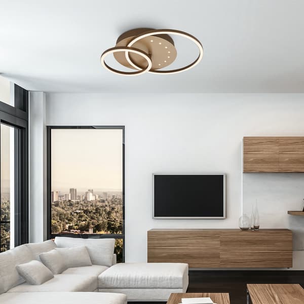 LED-taklampa GULD 24W - för vardagsrum, sovrum, matsal, modern