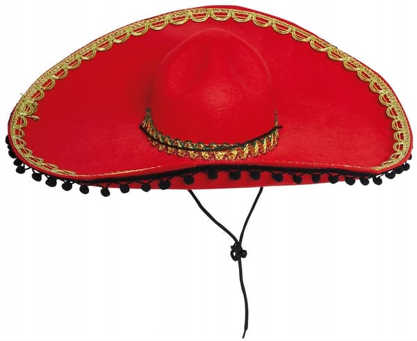 Mexicansk hat Mexicansk sombrero Rød filtkugle Karneval