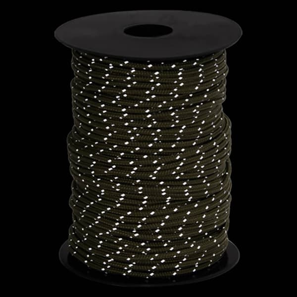 vidaXL Tältrep med spännare, reflekterande element, 50 m, 3 mm