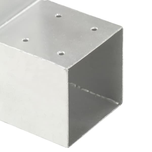 vidaXL L-formade kopplingar, 4 st, galvaniserad metall, 71x71 mm