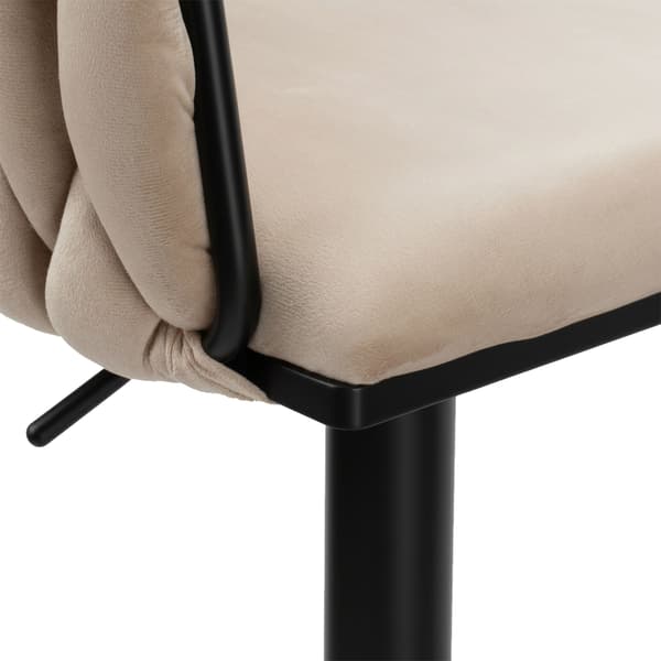 Cofton svartbeige sammetsbarstol
