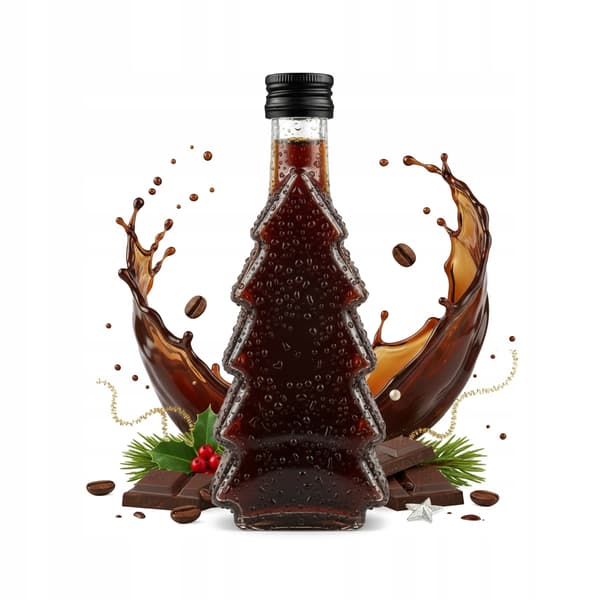 5X Flaska JULGRAN 250ml GLASFLASKOR för likörtinktur present 250 ml