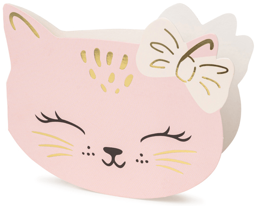 Inbjudningar med kuvert Katter 13x10cm 6 st.