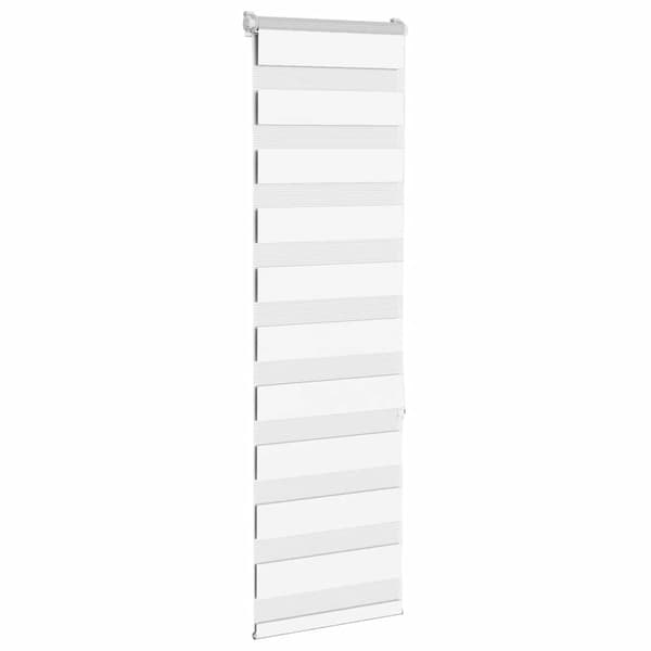 vidaXL Zebrarullgardin, vit, tygbredd 40,9 cm, polyester