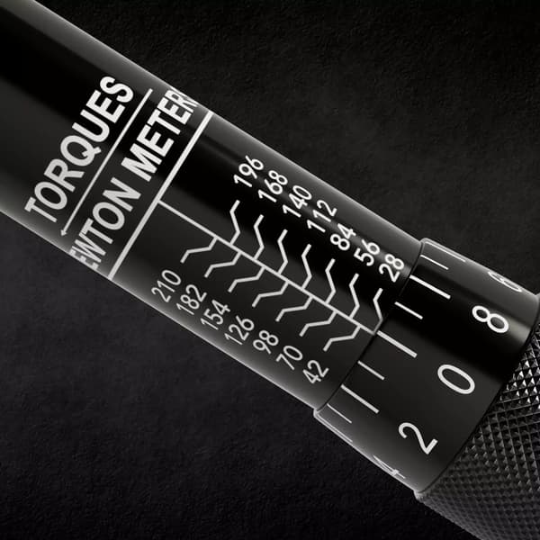MJW Momentnøgle 1/2" 28-210 Nm Sort
