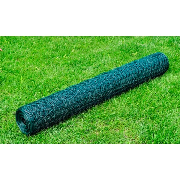 vidaXL nethegn, stål, 1x25 m, mørkegrøn