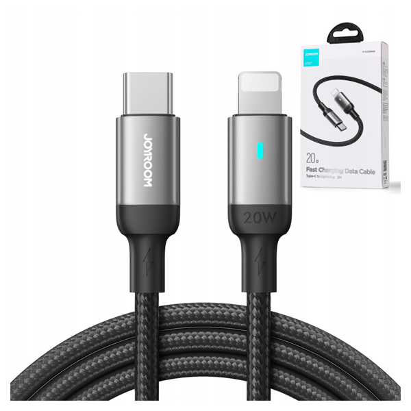 Joyroom S-CL020A10 USB Lightning Typ C-kabel 20W 1,2m (svart)