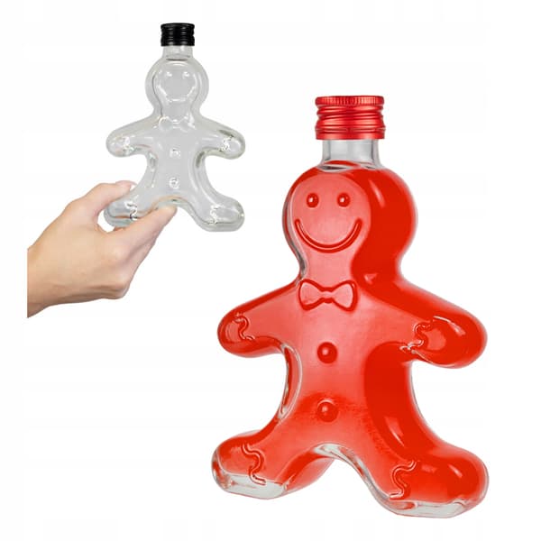 5x Glasflasker Cookie 250 ml JULEGAVE Likører Vin