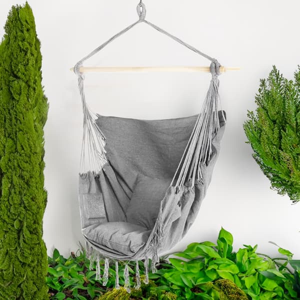 Brasiliansk hängmatta BAHIO hängstol grå